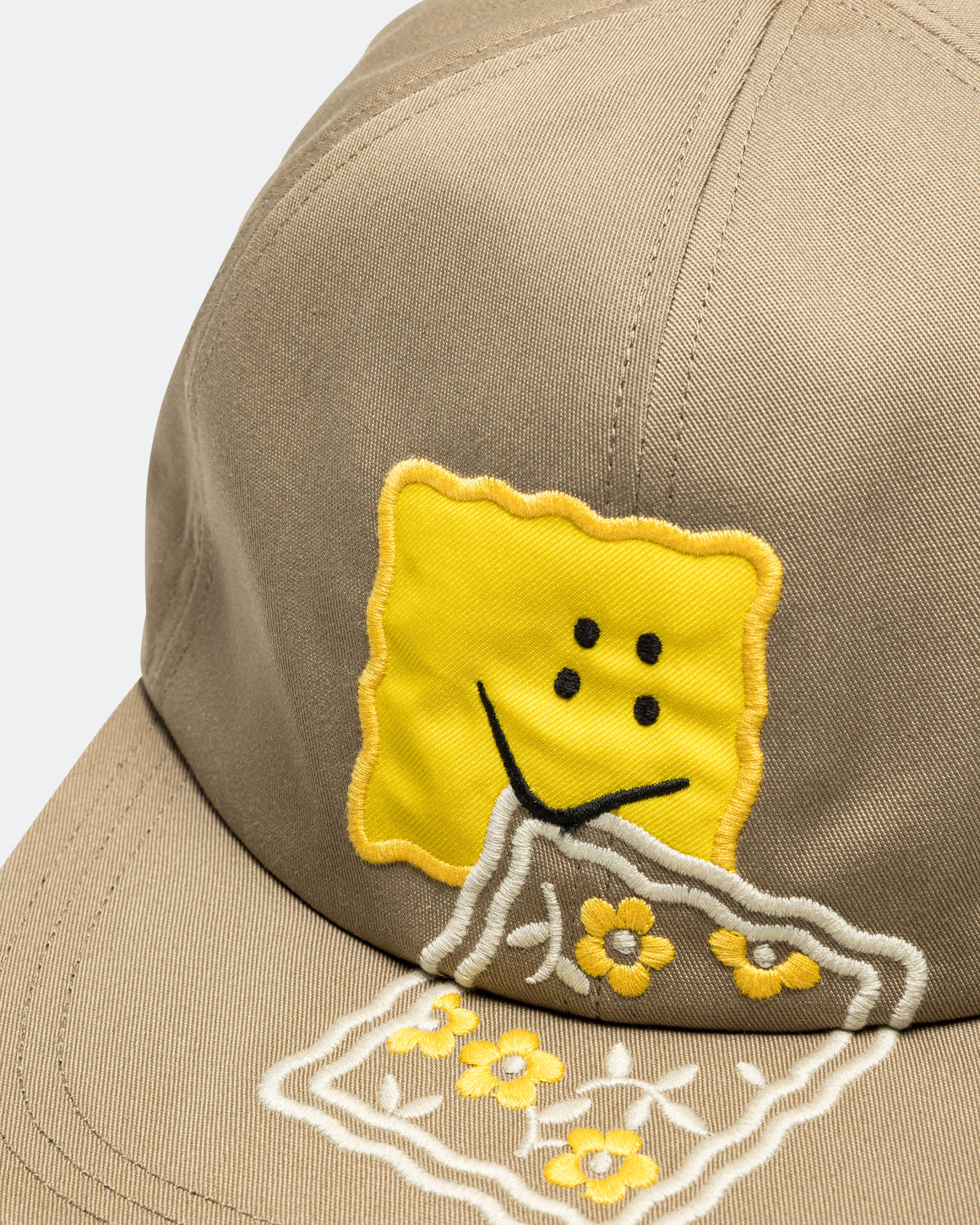 Kapital - Chino Baseball Cap (PECKISH RAINBOWY) - Beige - UP THERE