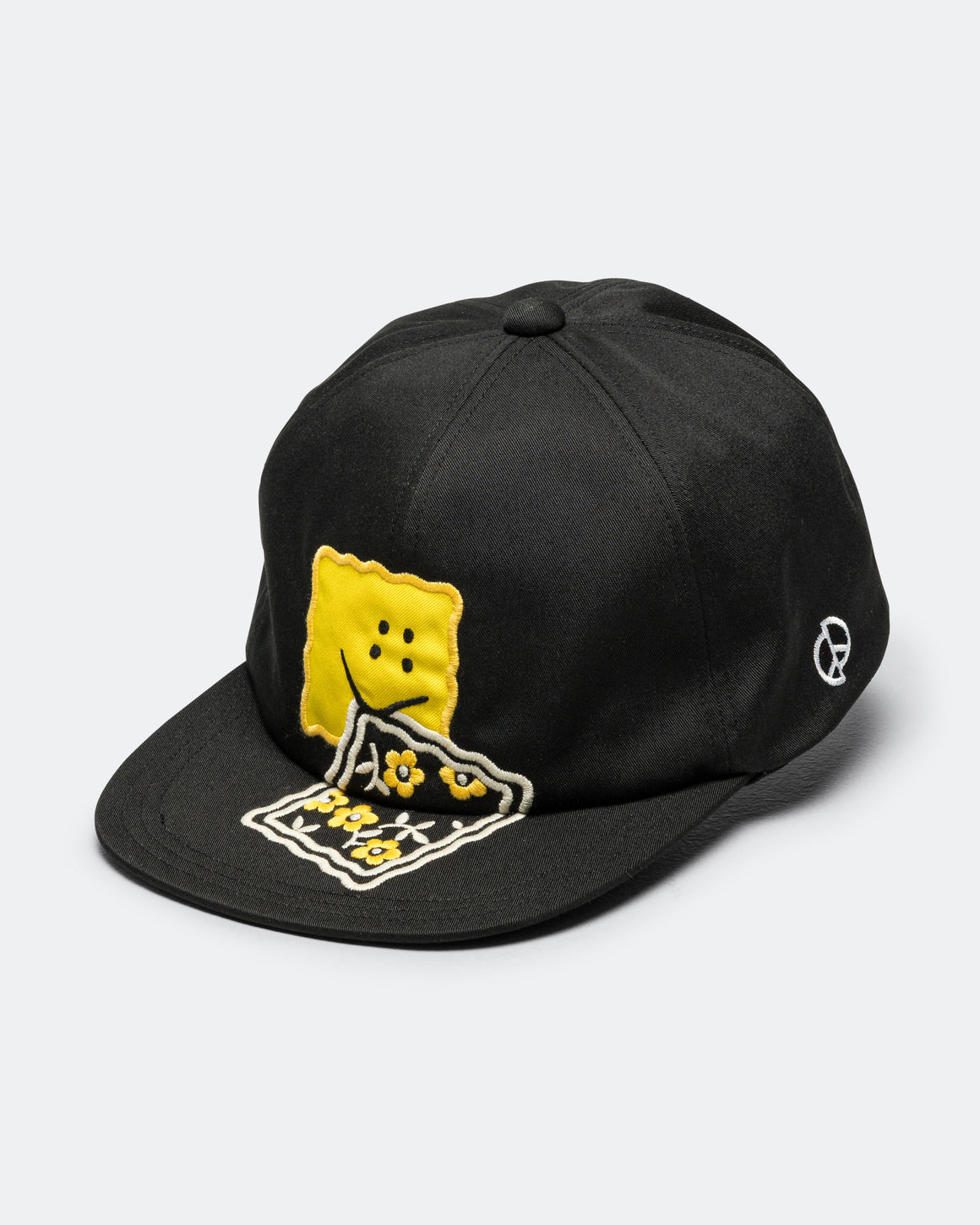 Kapital - Chino Baseball Cap (PECKISH RAINBOWY) - Black - UP THERE