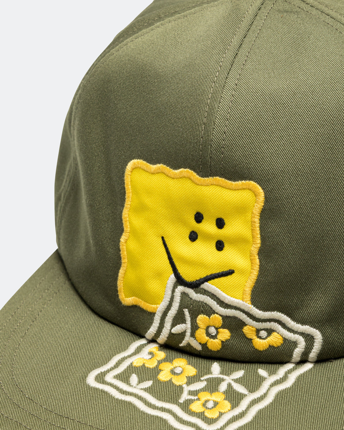 Kapital - Chino Baseball Cap (PECKISH RAINBOWY) - Khaki - UP THERE