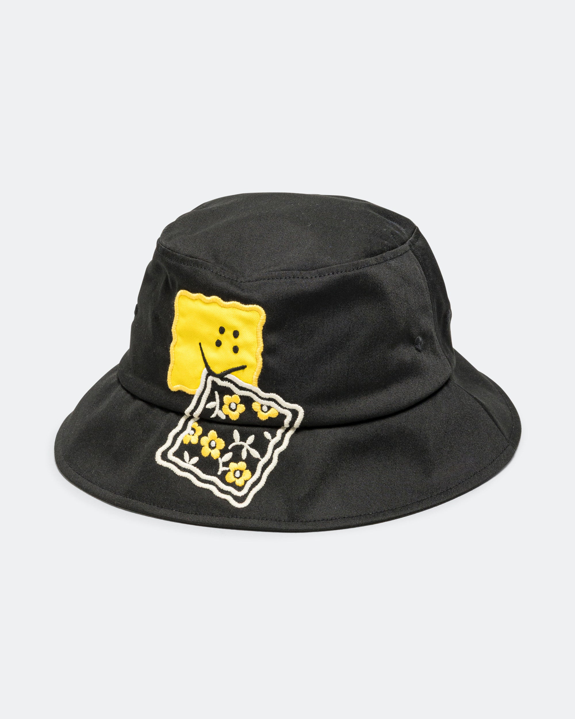 Kapital - Chino Bucket Hat Short Brim (PECKISH RAINBOWY) - Black