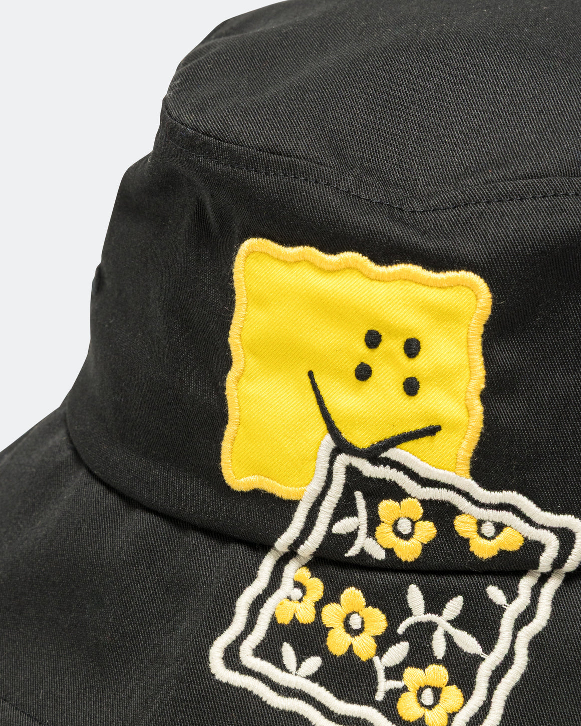 Kapital - Chino Bucket Hat Short Brim (PECKISH RAINBOWY) - Black - UP THERE