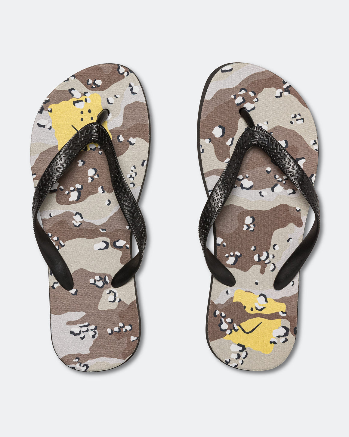 Kapital - CHOCO-CHIP CAMO Flip Flops - Beige - UP THERE