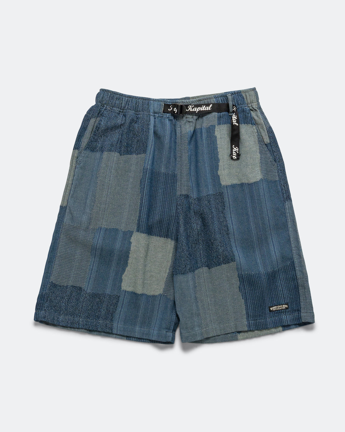 Kapital - Cotton Linen TUGIHAGI EASY Short Pants - Navy - UP THERE