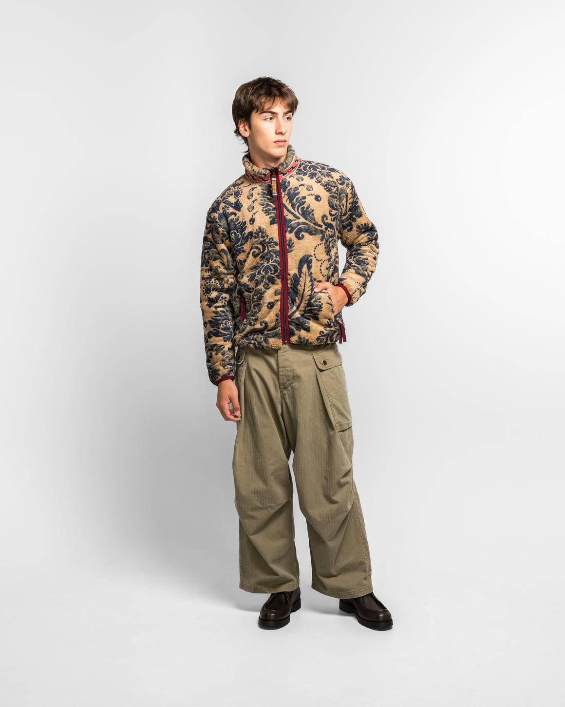 Kapital - DAMASK Fleece ZIP Blouson (VirginMary) - Beige - UP THERE