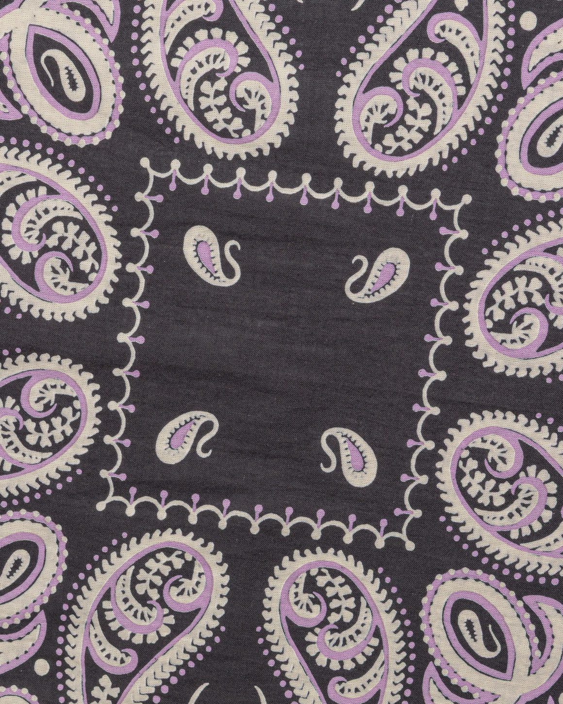 Kapital - Fastcolor Selvedge Bandanna (SAMBO Paisley) 20x20 - Black - UP THERE