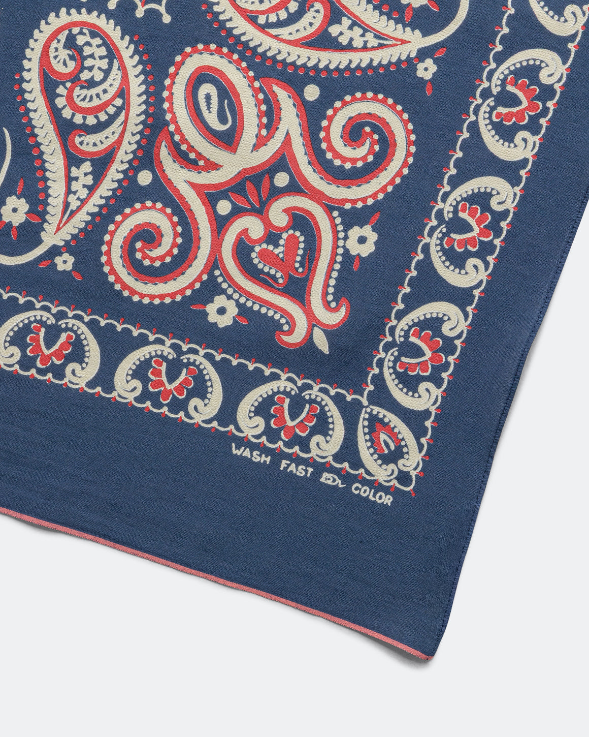 Kapital - Fastcolor Selvedge Bandanna (SAMBO Paisley) 20x20 - Navy - UP THERE