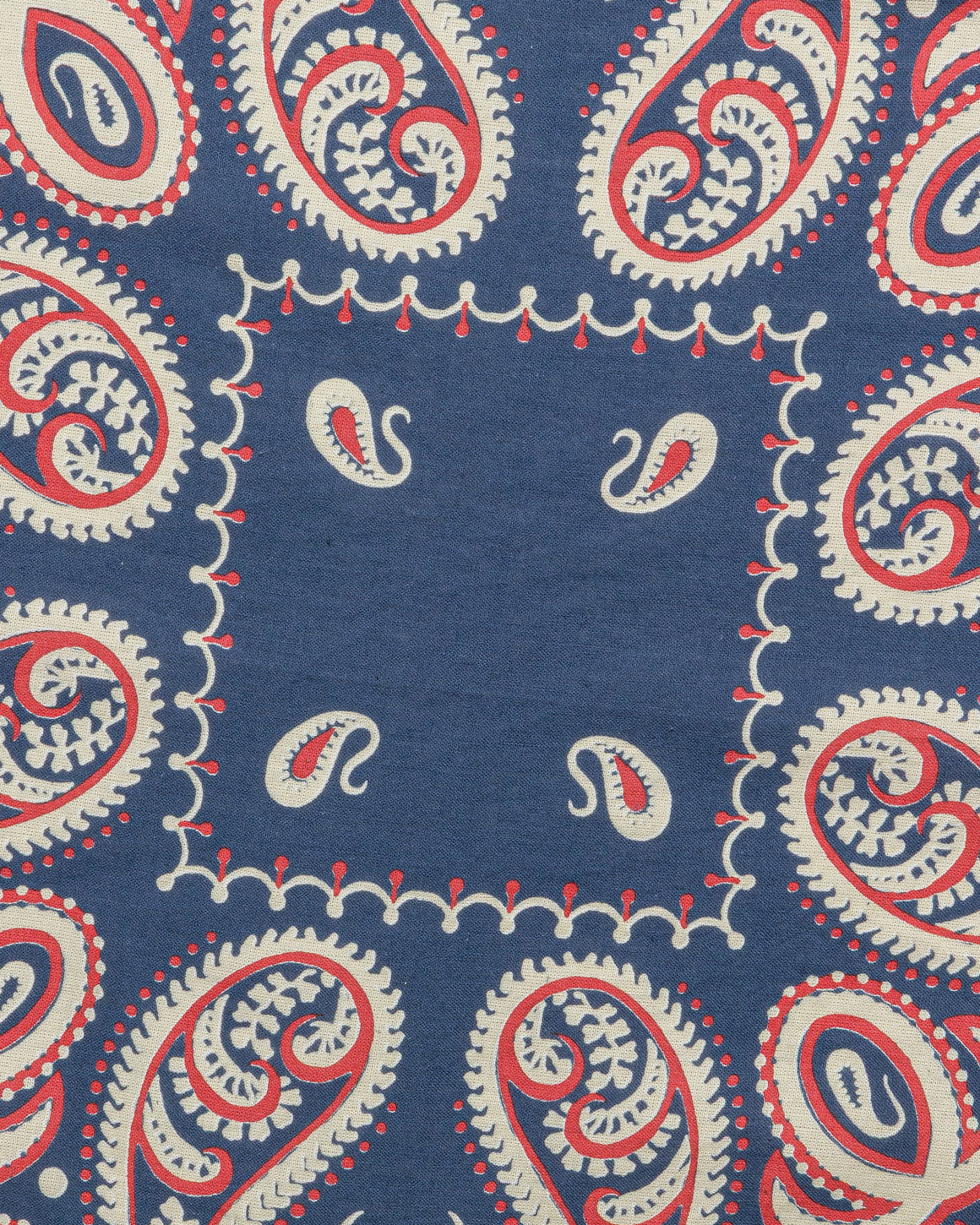 Kapital - Fastcolor Selvedge Bandanna (SAMBO Paisley) 20x20 - Navy - UP THERE