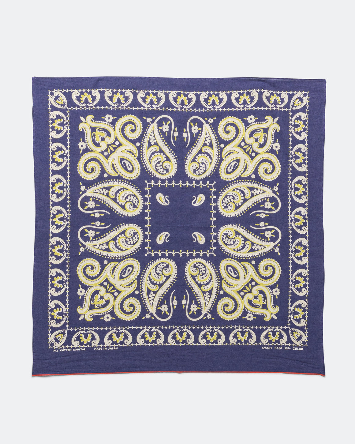 Kapital - Fastcolor Selvedge Bandanna (SAMBO Paisley) 20x20 - Purple - UP THERE