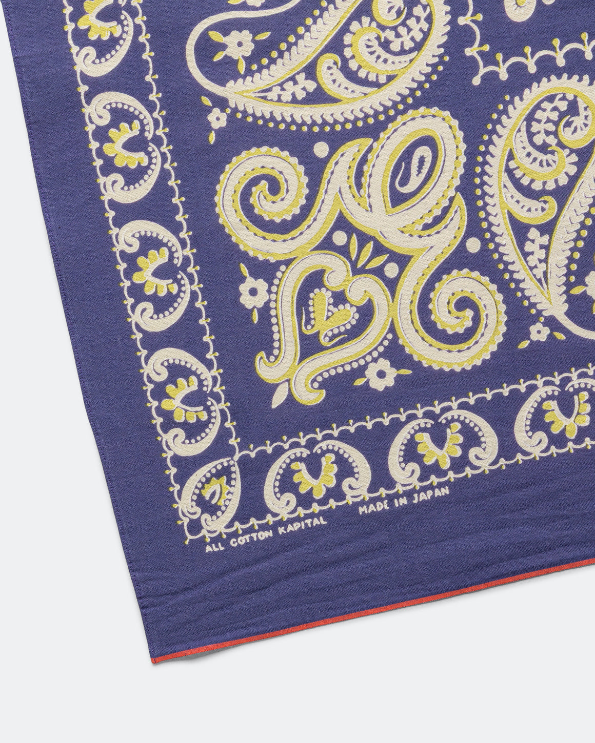 Kapital - Fastcolor Selvedge Bandanna (SAMBO Paisley) 20x20 - Purple - UP THERE