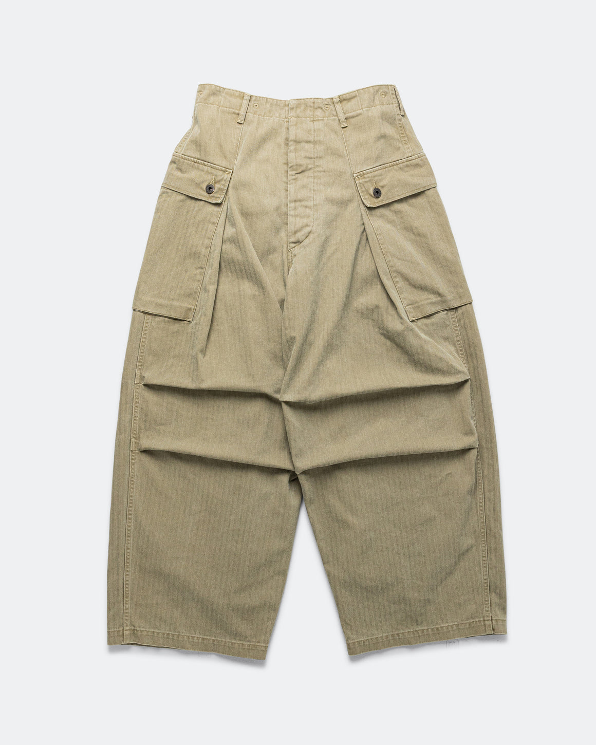 Kapital - Herringbone JUMBO MONKEY Pants - Khaki - UP THERE