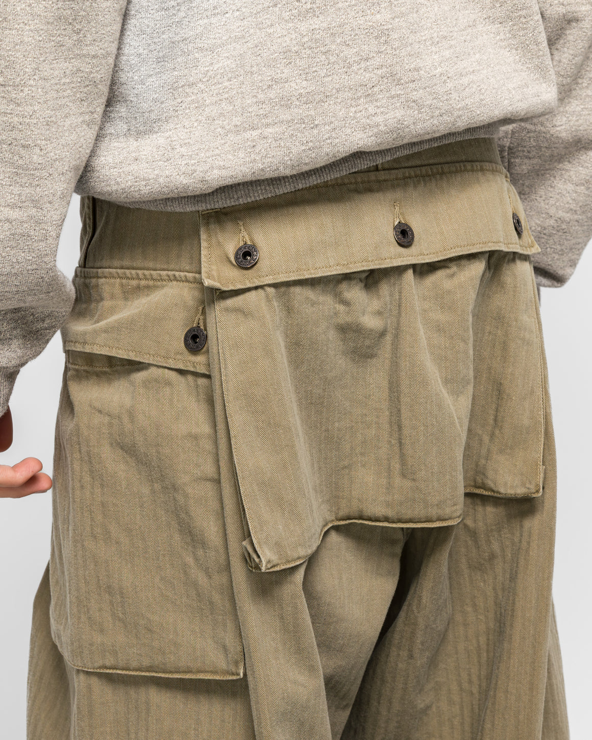 Kapital - Herringbone JUMBO MONKEY Pants - Khaki - UP THERE