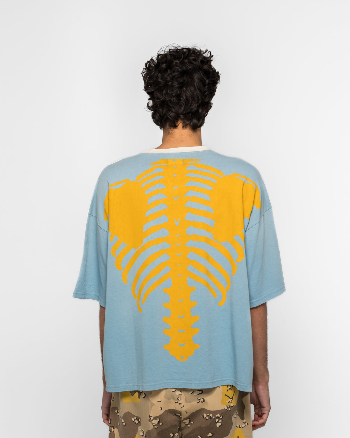 Kapital - Jersey 2TONES BIG Pocket T (BONES) - ECRxSAX - UP THERE