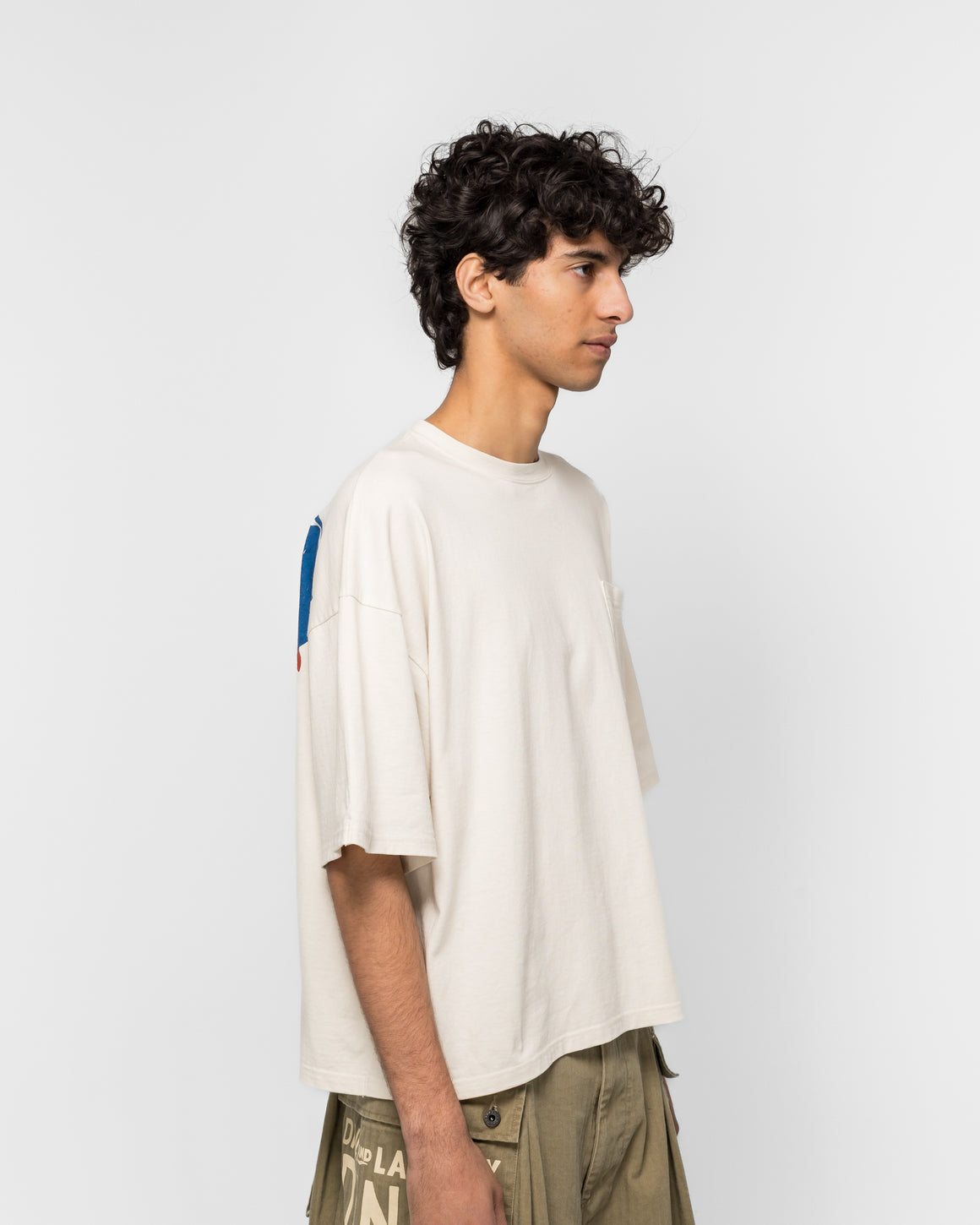 Kapital - Jersey 2TONES BIG Pocket T (BONES) - Trico - UP THERE