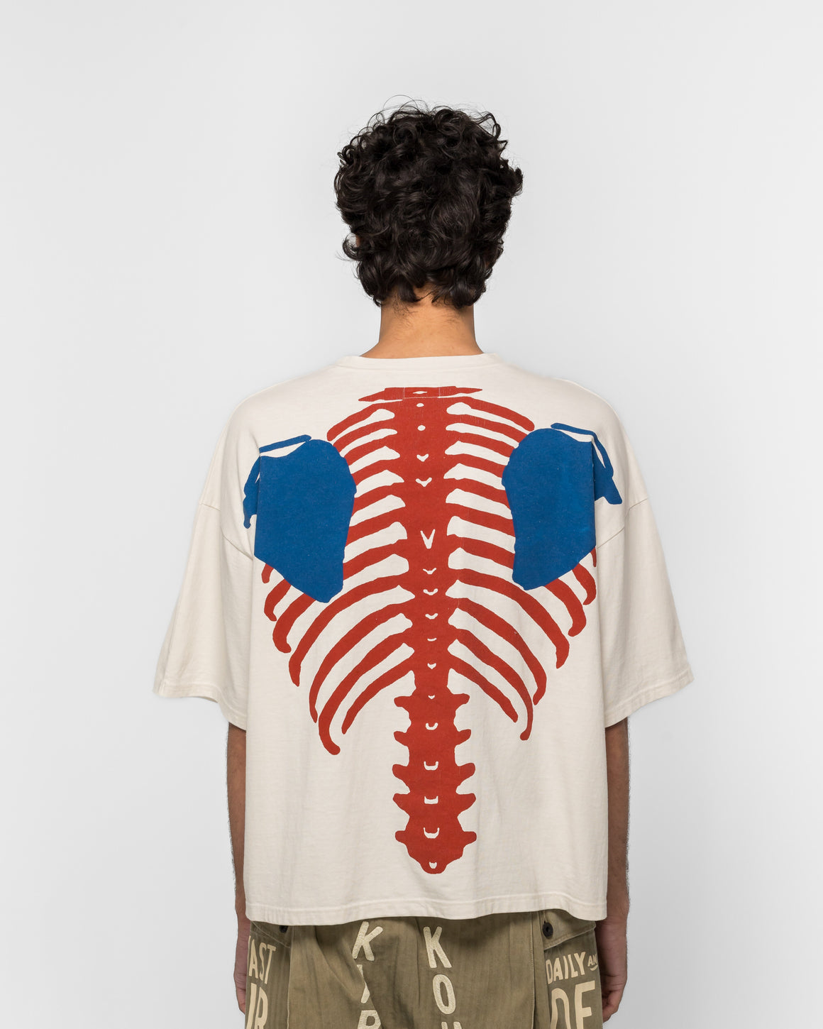 Kapital - Jersey 2TONES BIG Pocket T (BONES) - Trico - UP THERE