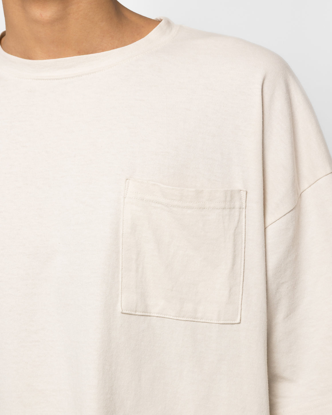 Kapital - Jersey 2TONES BIG Pocket T (BONES) - Trico - UP THERE