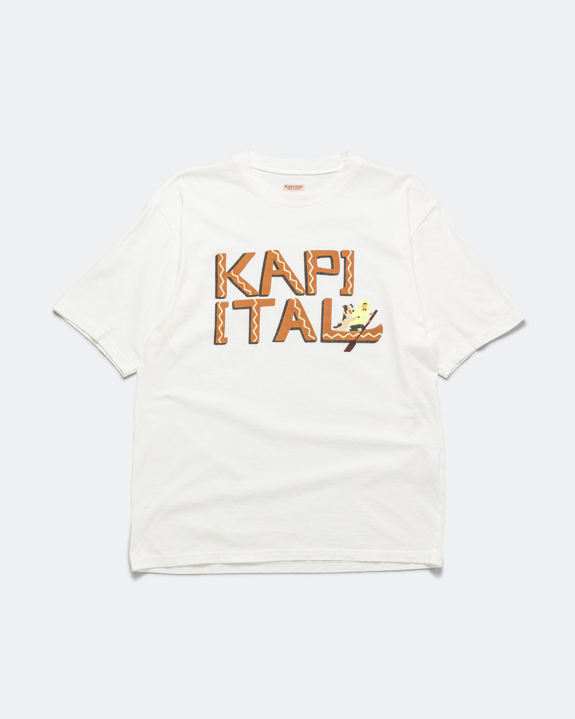 Kapital - 20/-Jersey Crew T (CANOE KAPITAL) - Brick - UP THERE