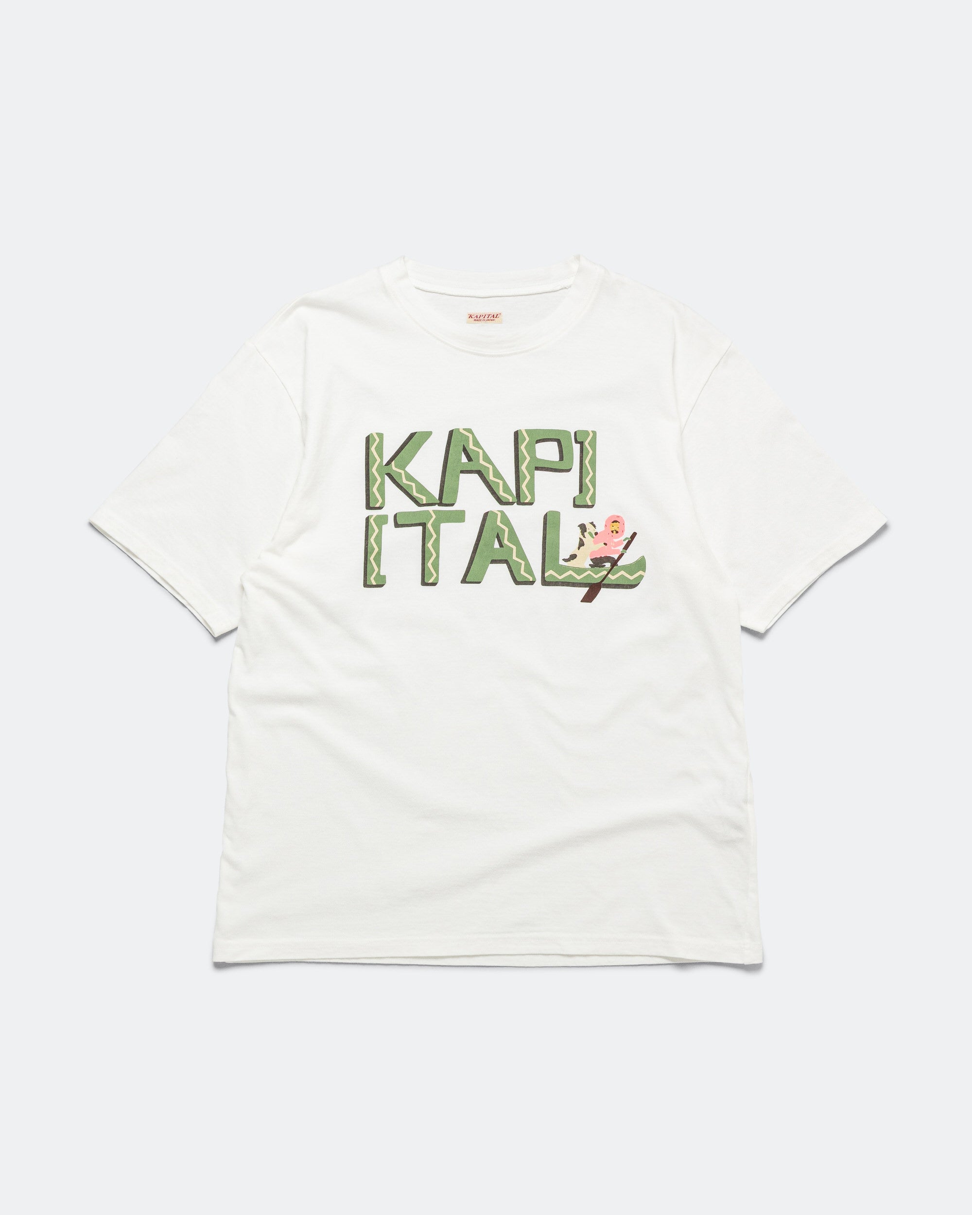 kapital Tシャツ Kapital - 20/-Jersey Crew T (CANOE KAPITAL) - Green | UP THERE