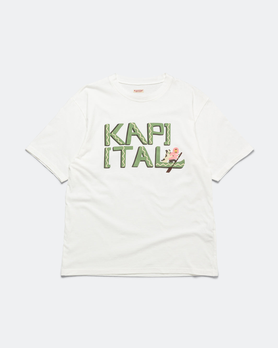 Kapital - 20/-Jersey Crew T (CANOE KAPITAL) - Green - UP THERE