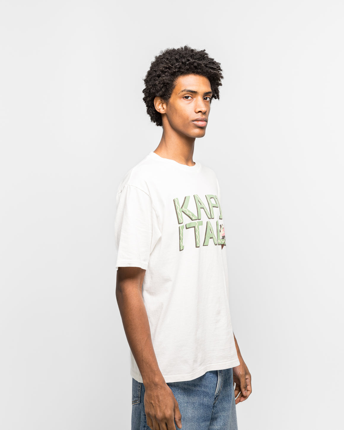 Kapital - 20/-Jersey Crew T (CANOE KAPITAL) - Green - UP THERE