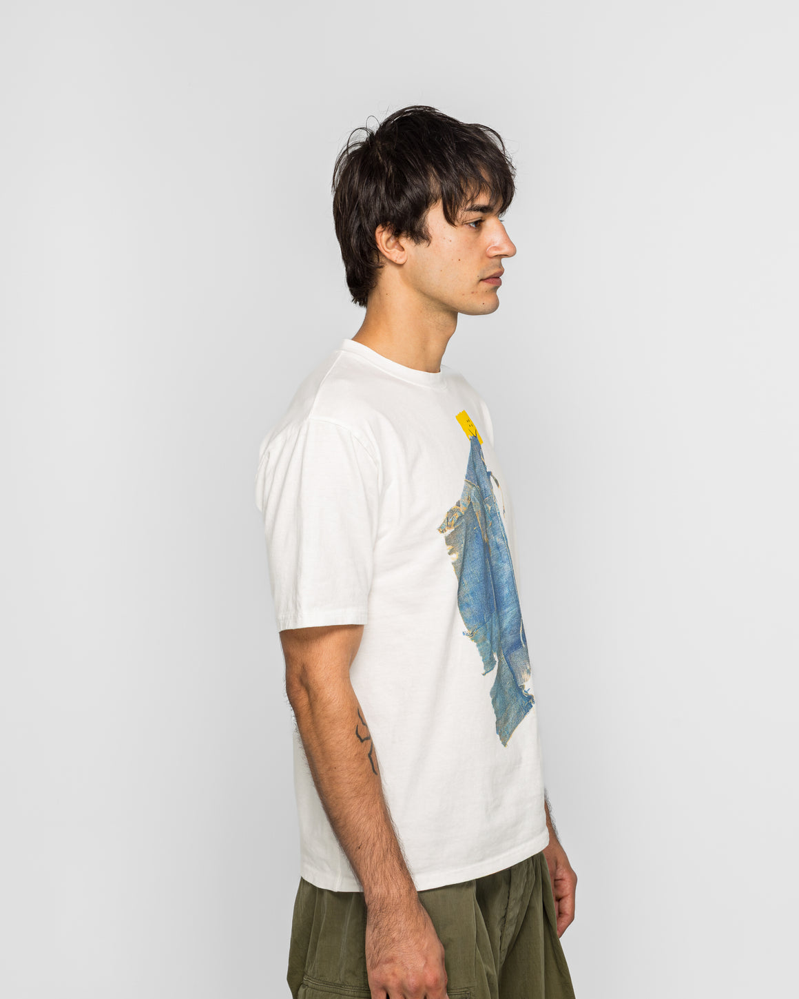 Kapital - 20/-Jersey Crew T (PECKISH BORO PIECE) - White - UP THERE