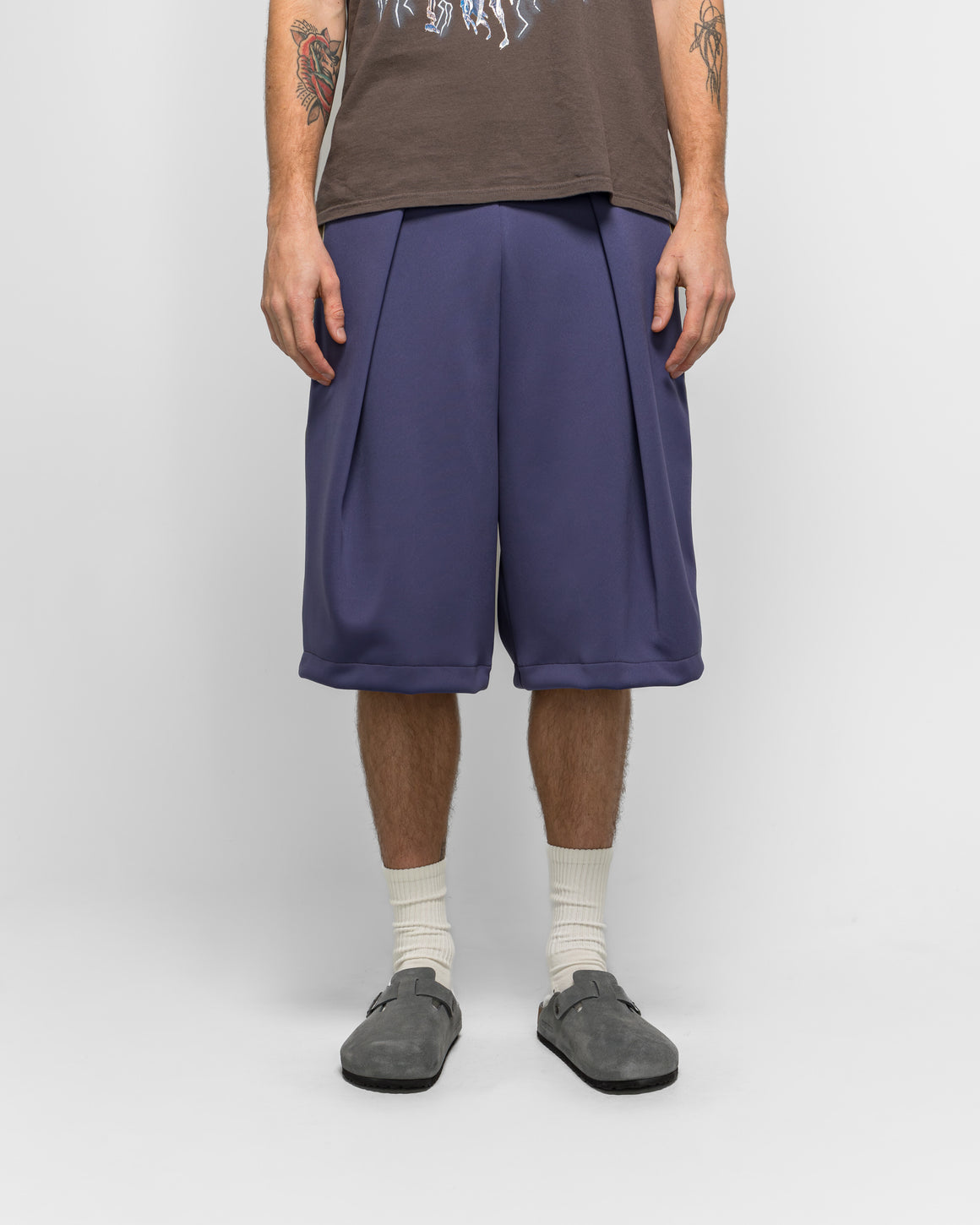 Kapital - Smooth Jersey KOME-KOME Track Jorts (BetsyRoss) - Purple - UP THERE