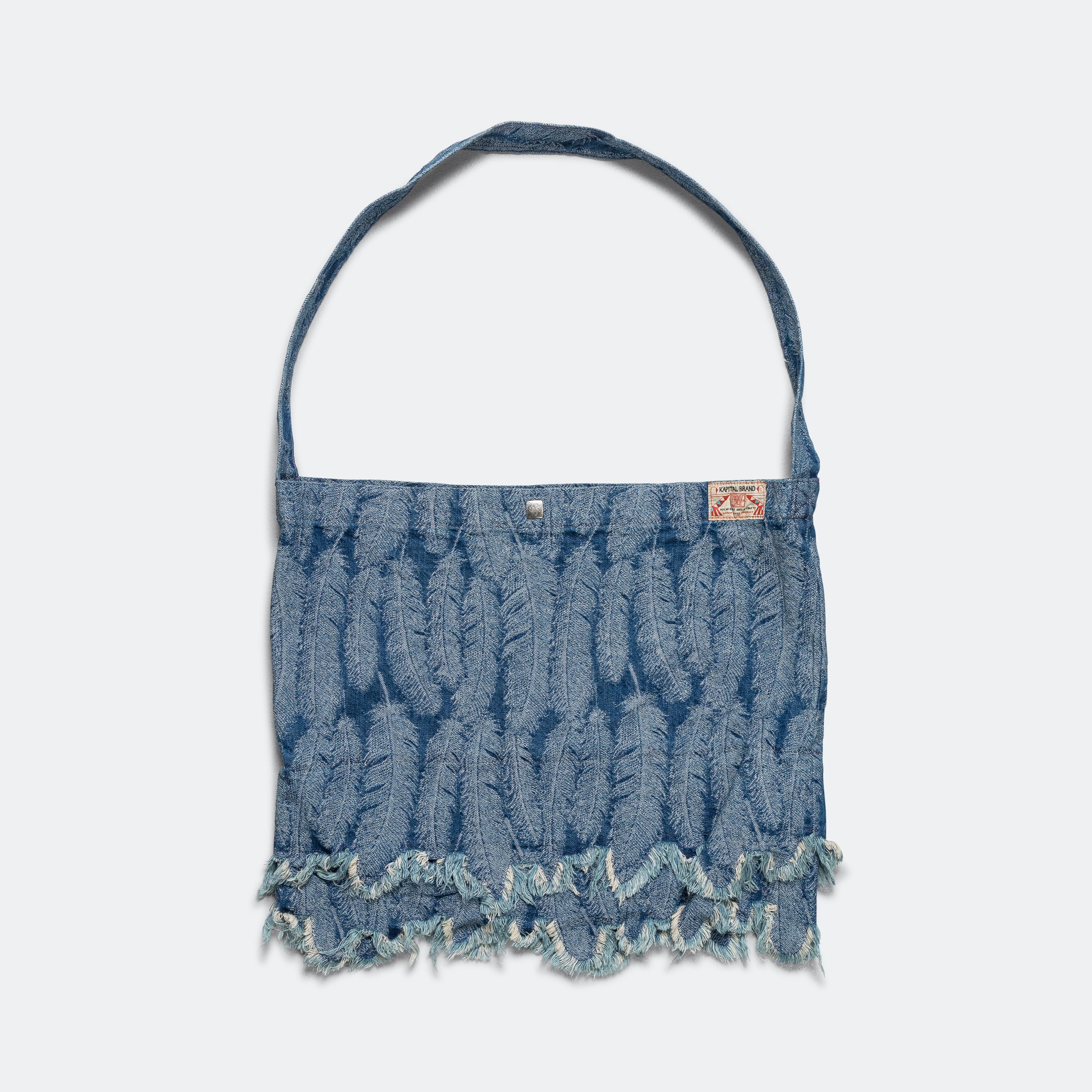 バッグ kapital feather denim bag 12oz MAGPIE Denim MEDICINE Bag(L) - Light | UP THERE