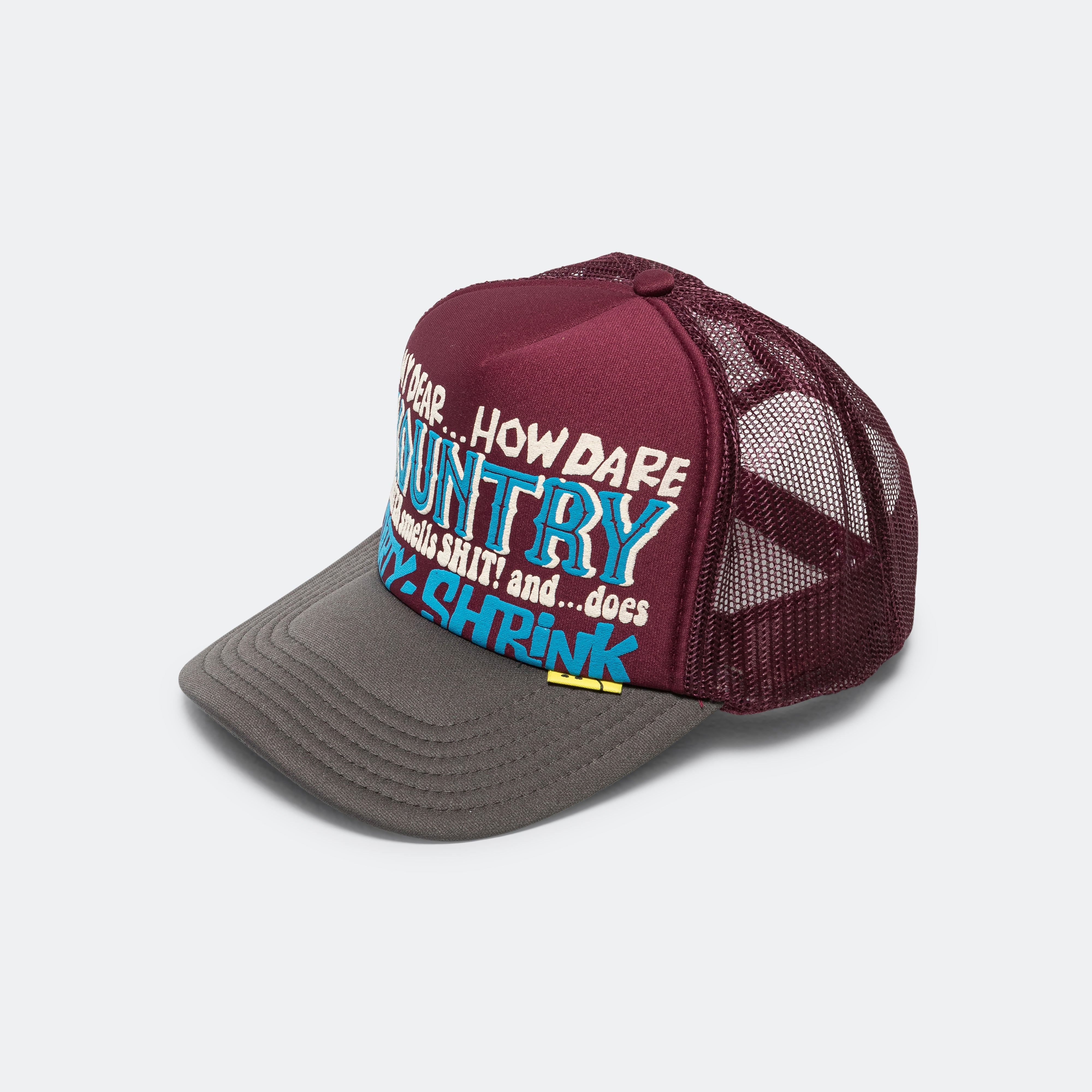 KAPITAL KOUNTRYワ―クキャップ Kapital KOUNTRY DIRTY SHRINK Trucker CAP - Burgundy x Charcoal