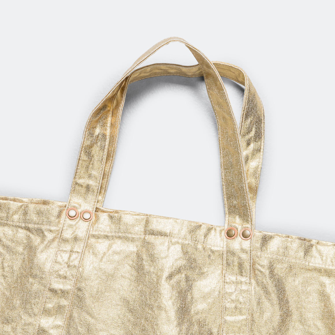 Kapital - Foiled Canvas Tote Bag (L) - Gold - UP THERE