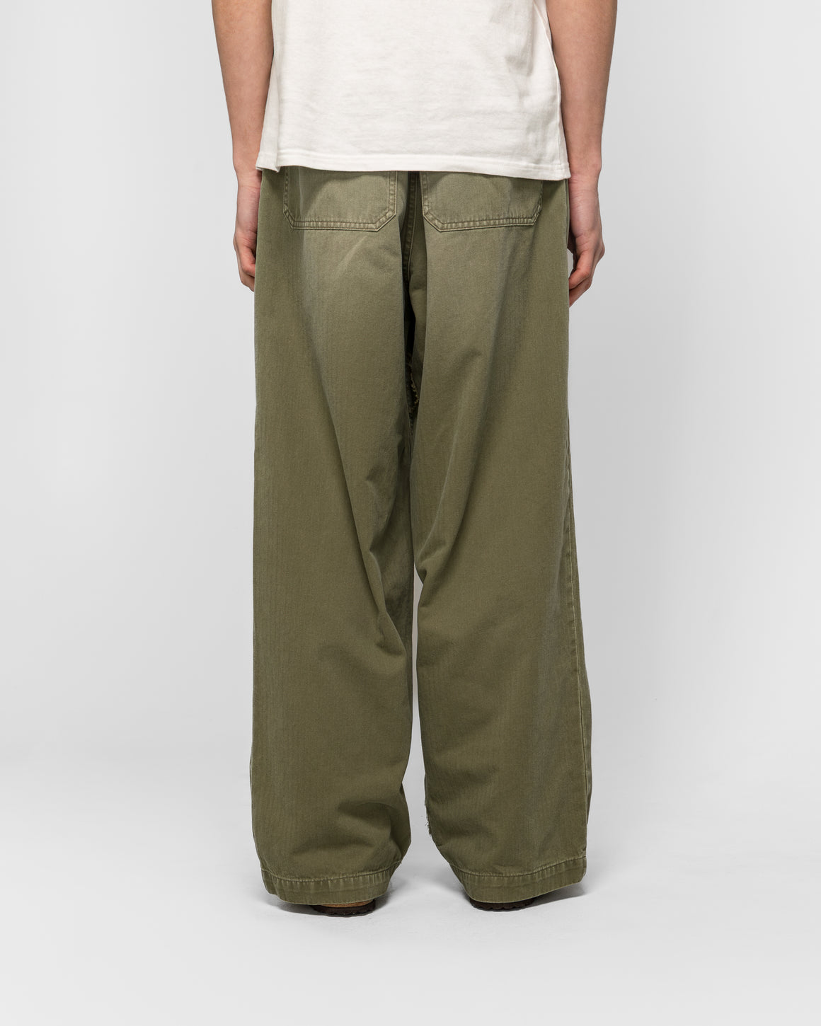 Kapital - LIBERTY Khaki FATIGUE Baggy Pants (RUSHFIELD remake) - Khaki - UP THERE