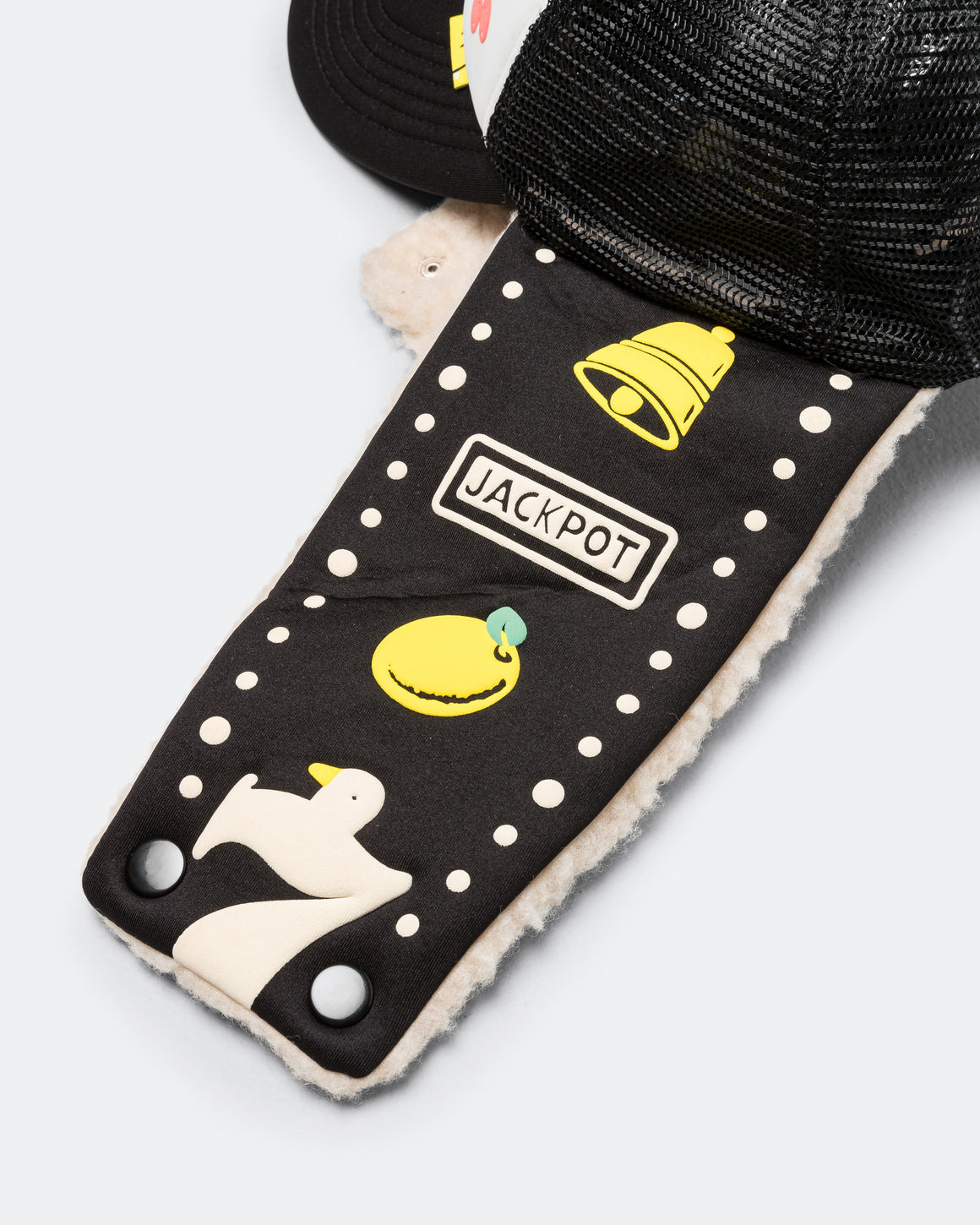 Kapital - Lucky Bird LUMBER Trucker Cap - White/Black - UP THERE