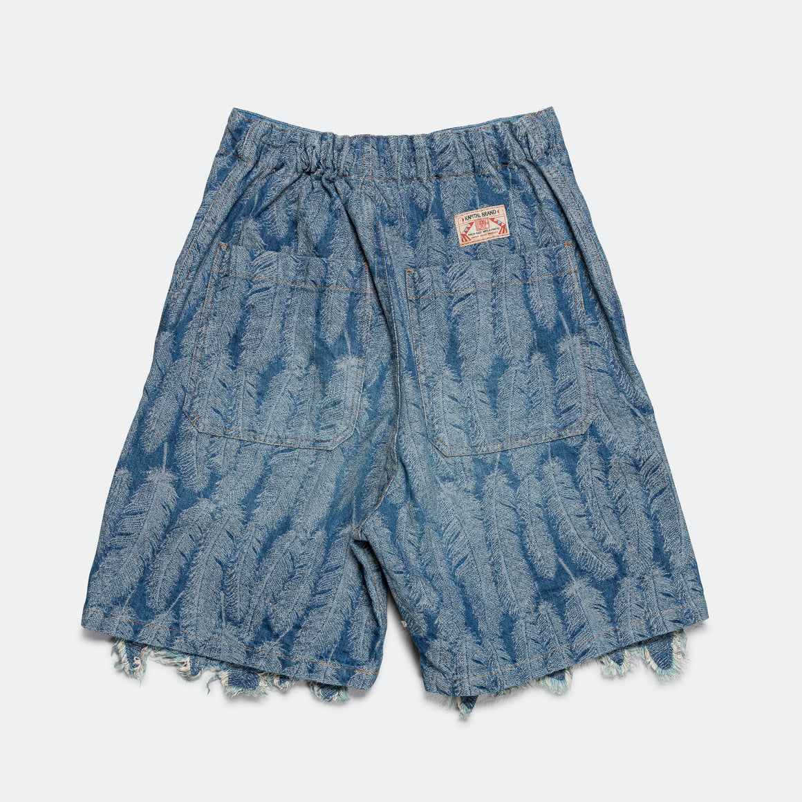 Kapital - 12oz MAGPIE Denim W-Knee EASY Shorts - Light - UP THERE