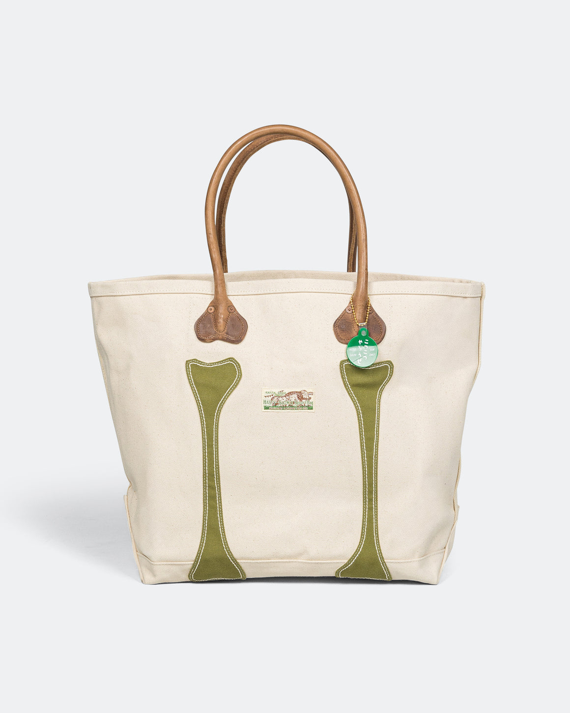 Kapital - #4 Canvas KO.TSU.KO.TSU. Tote Bag - Ecru/Khaki - UP THERE