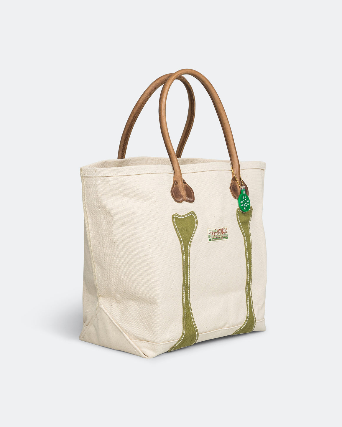 Kapital - #4 Canvas KO.TSU.KO.TSU. Tote Bag - Ecru/Khaki - UP THERE