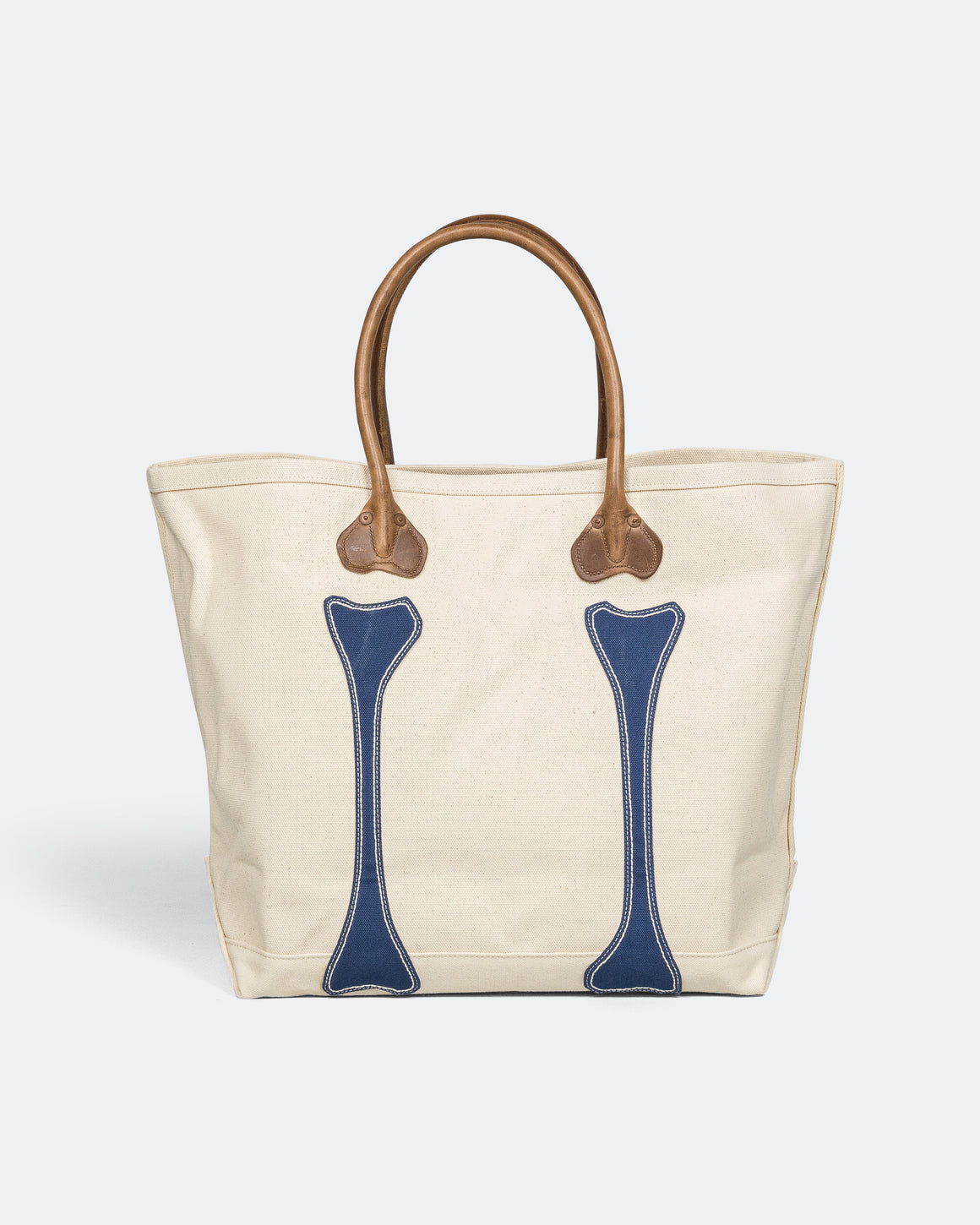 Kapital - #4 Canvas KO.TSU.KO.TSU. Tote Bag - Ecru/Navy - UP THERE