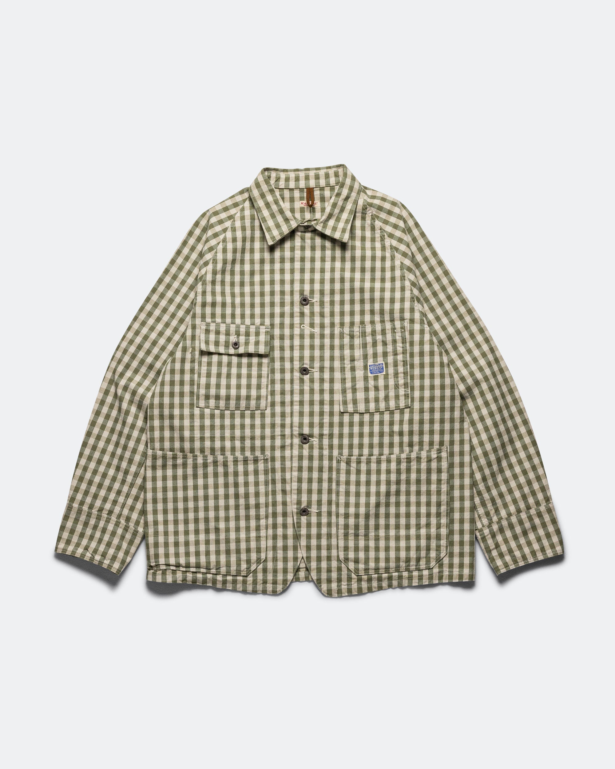 Kapital - OX Gingham CACTUS Coverall - Khaki | UP THERE