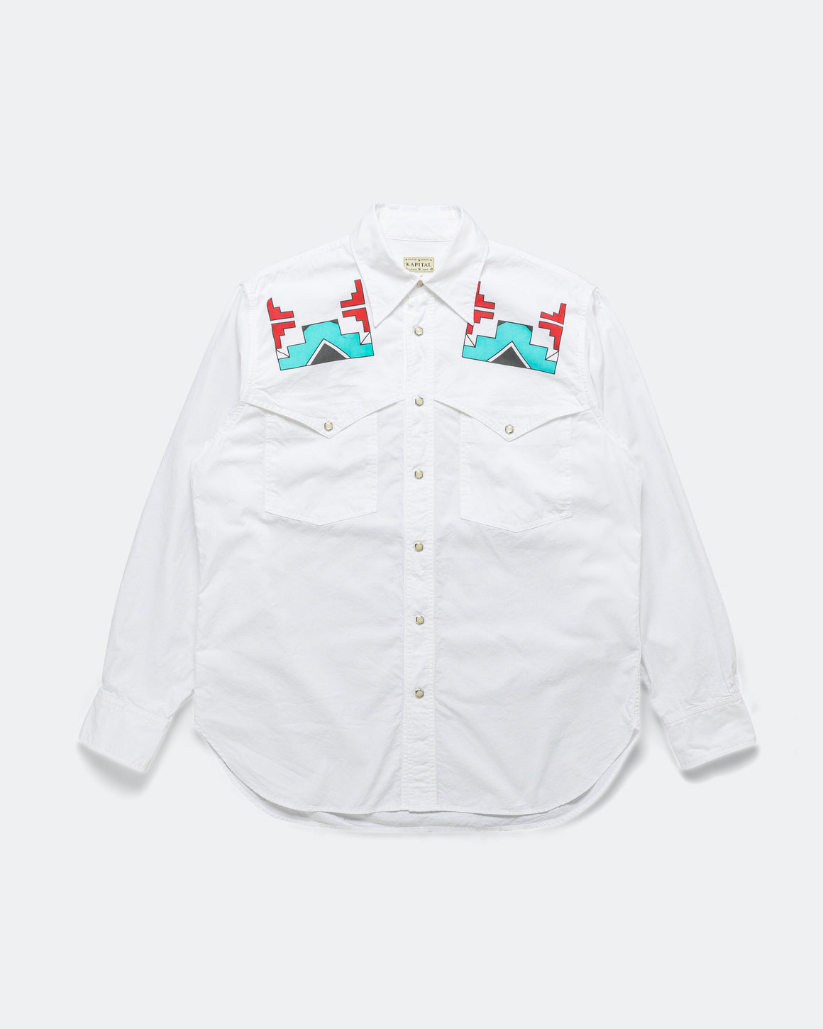 Kapital - OZ HUSKY Western Shirt (GALA) - Turquoise - UP THERE