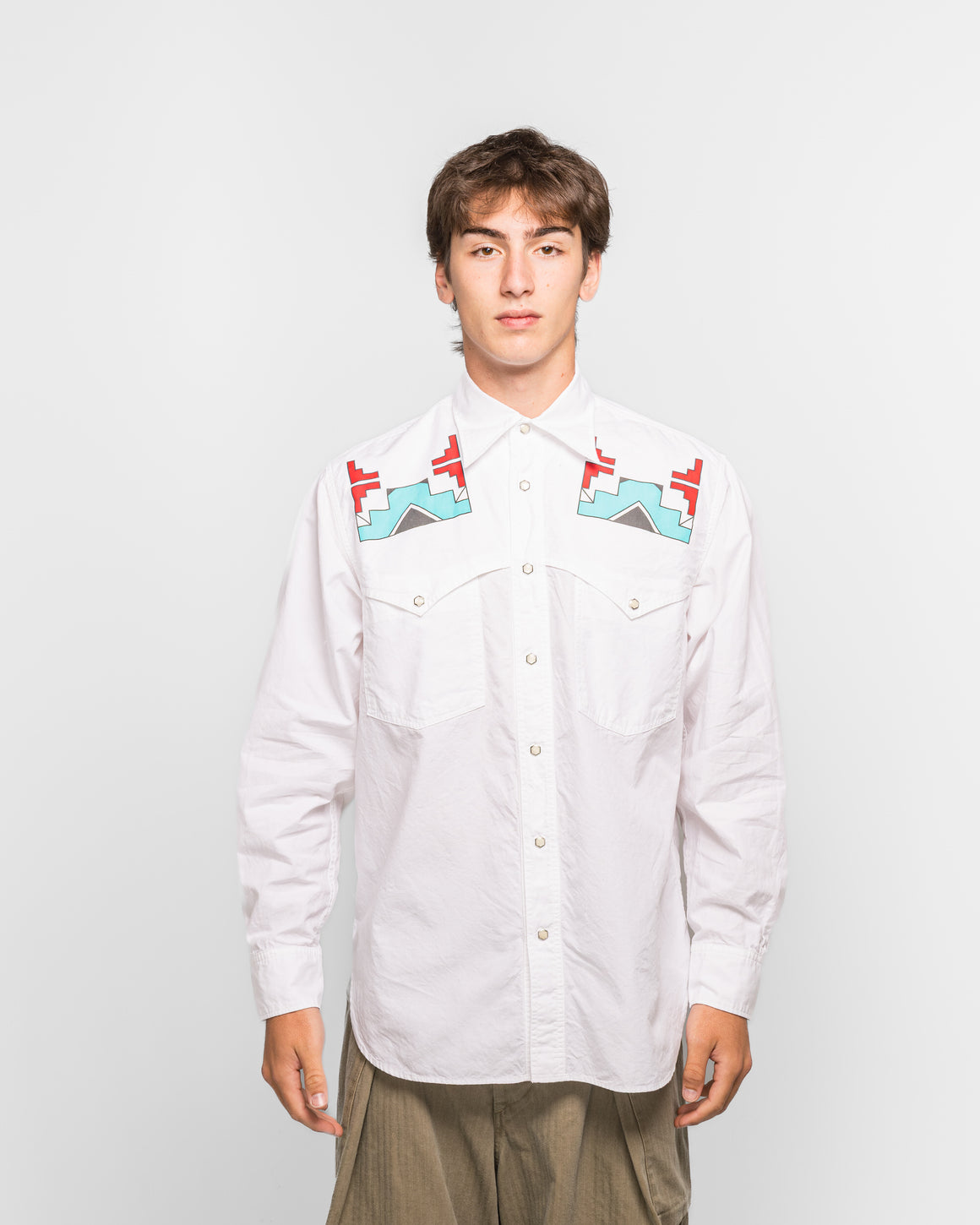 Kapital - OZ HUSKY Western Shirt (GALA) - Turquoise - UP THERE