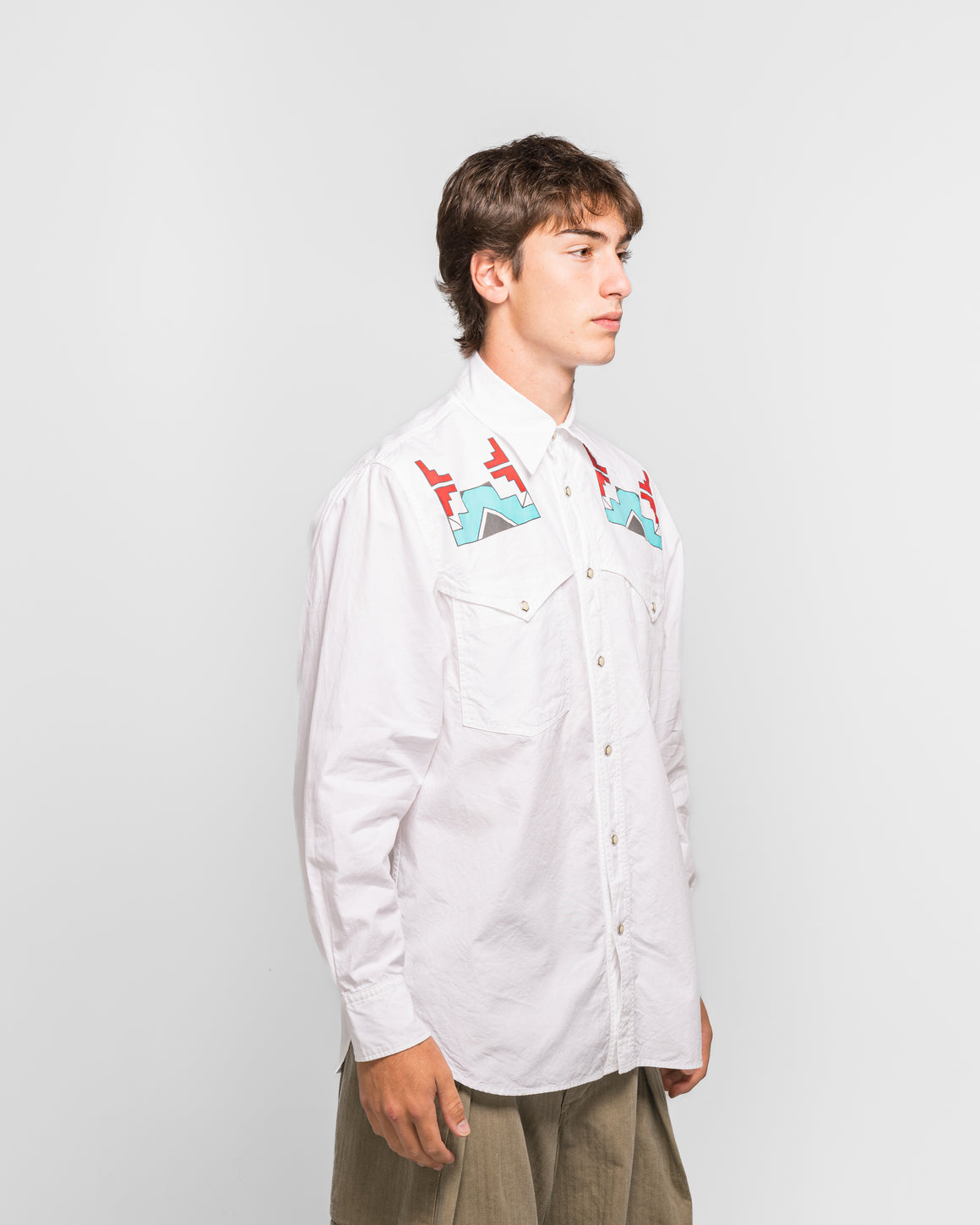 Kapital - OZ HUSKY Western Shirt (GALA) - Turquoise - UP THERE