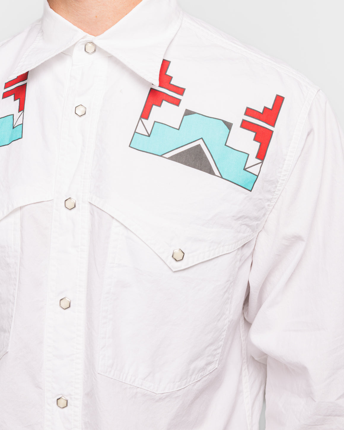 Kapital - OZ HUSKY Western Shirt (GALA) - Turquoise - UP THERE