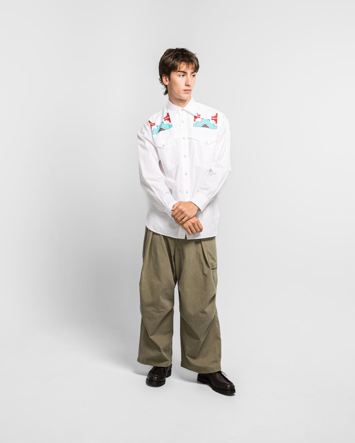 Kapital - OZ HUSKY Western Shirt (GALA) - Turquoise - UP THERE