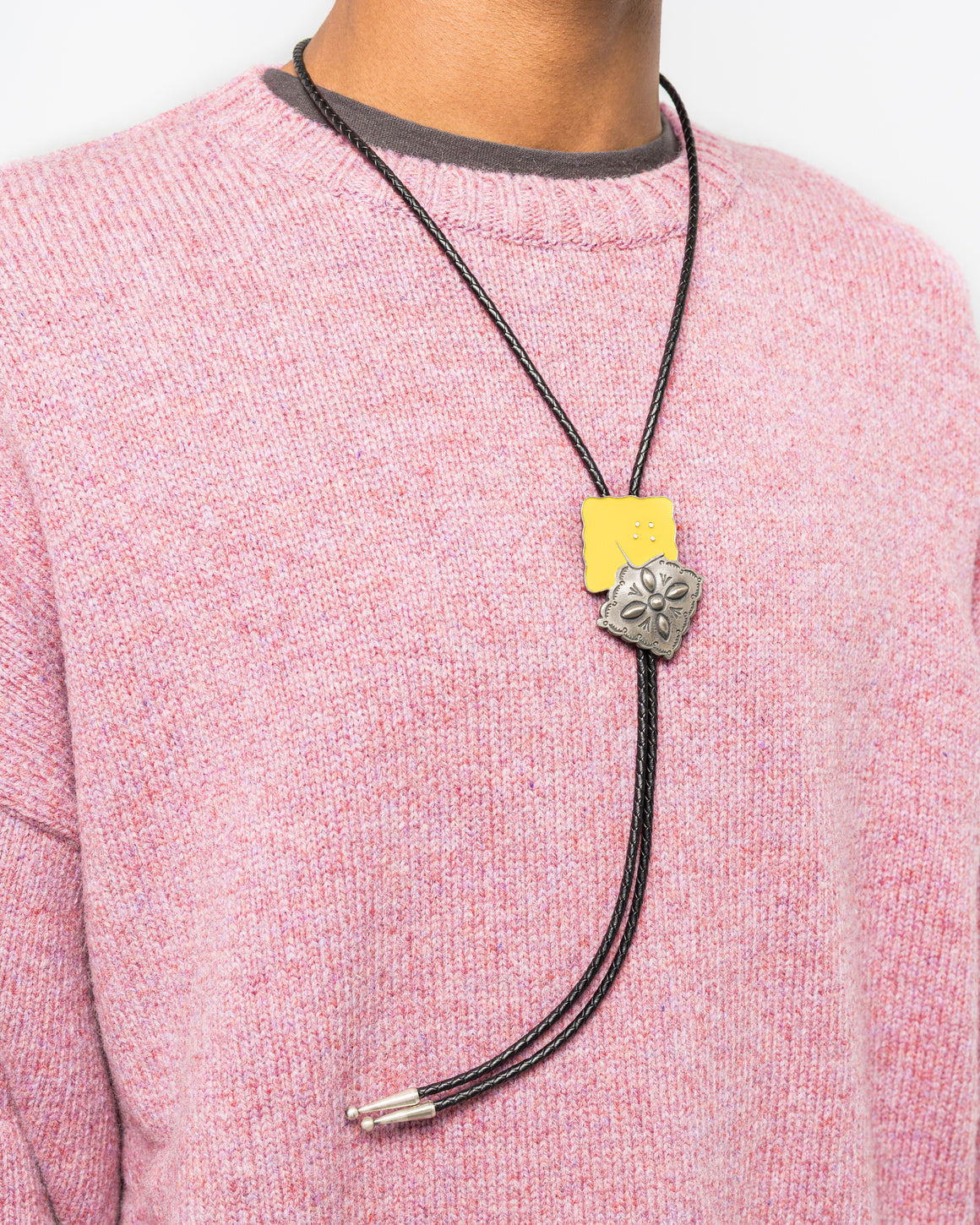 Kapital - PECKISH Concho Loop Tie - Silver - UP THERE