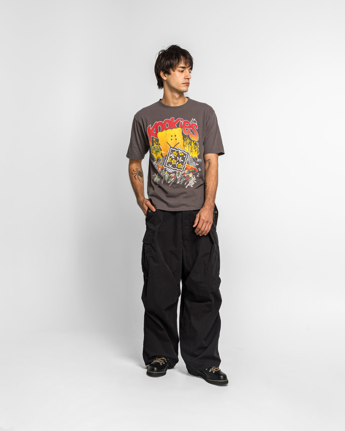 Kapital - Rip Stop JUMBO Cargo Pants - Black - UP THERE