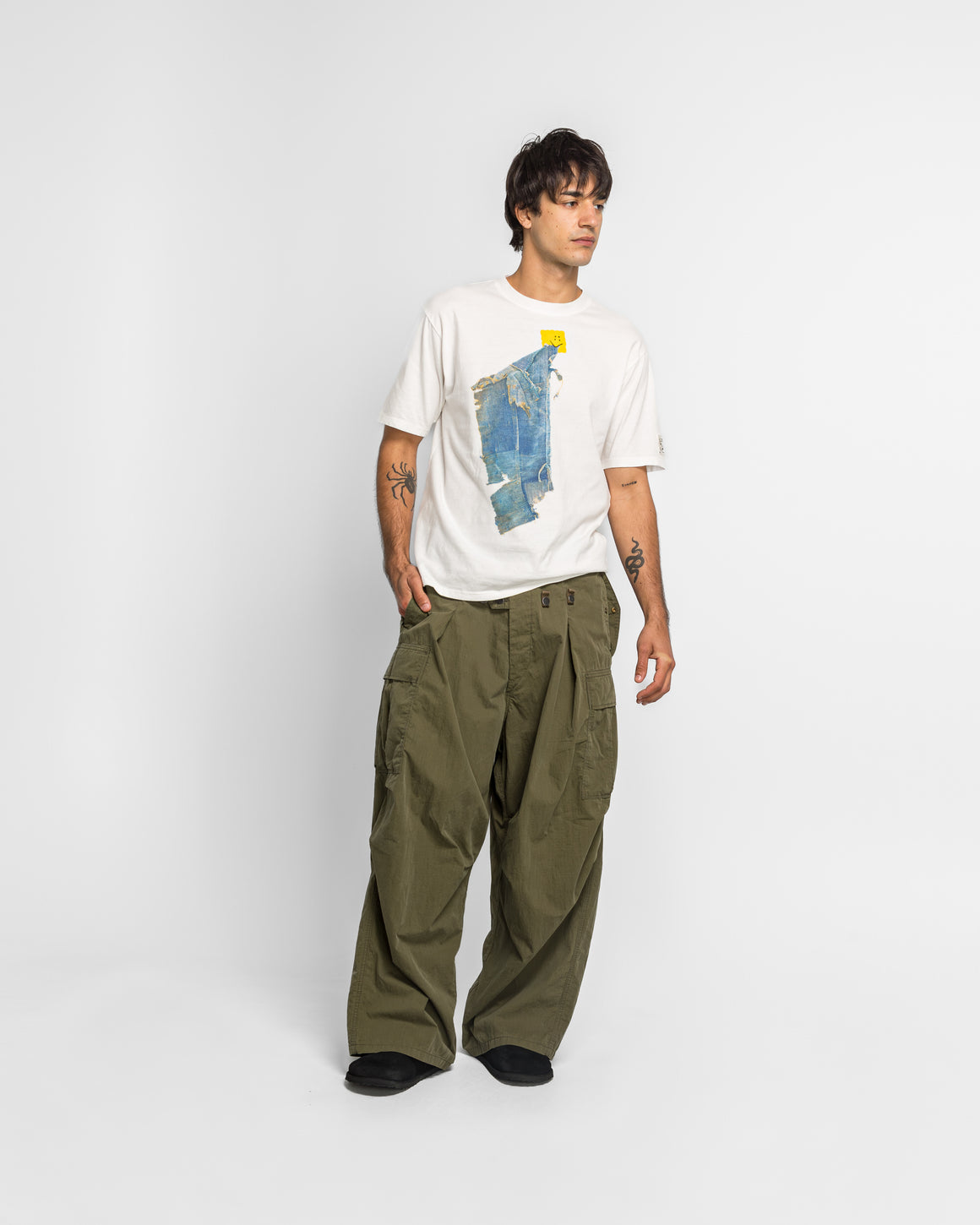 Kapital - Rip Stop JUMBO Cargo Pants - Khaki - UP THERE