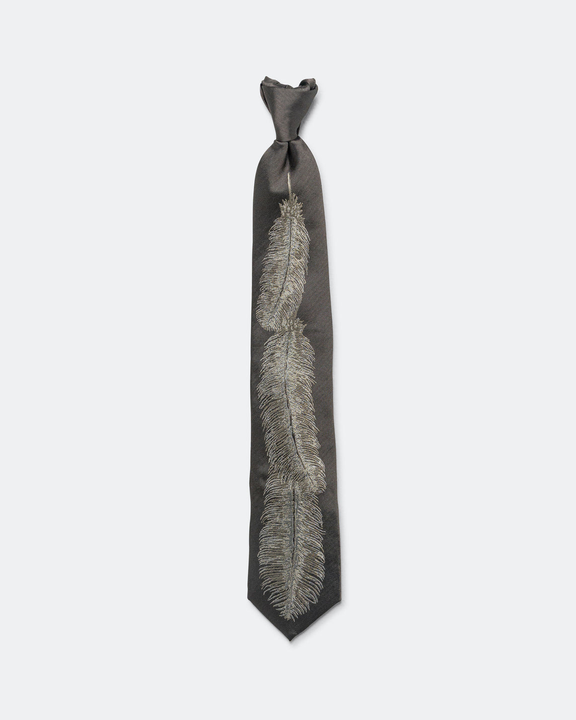 Kapital - SilkTwill Feather ZIP Tie - Black - UP THERE