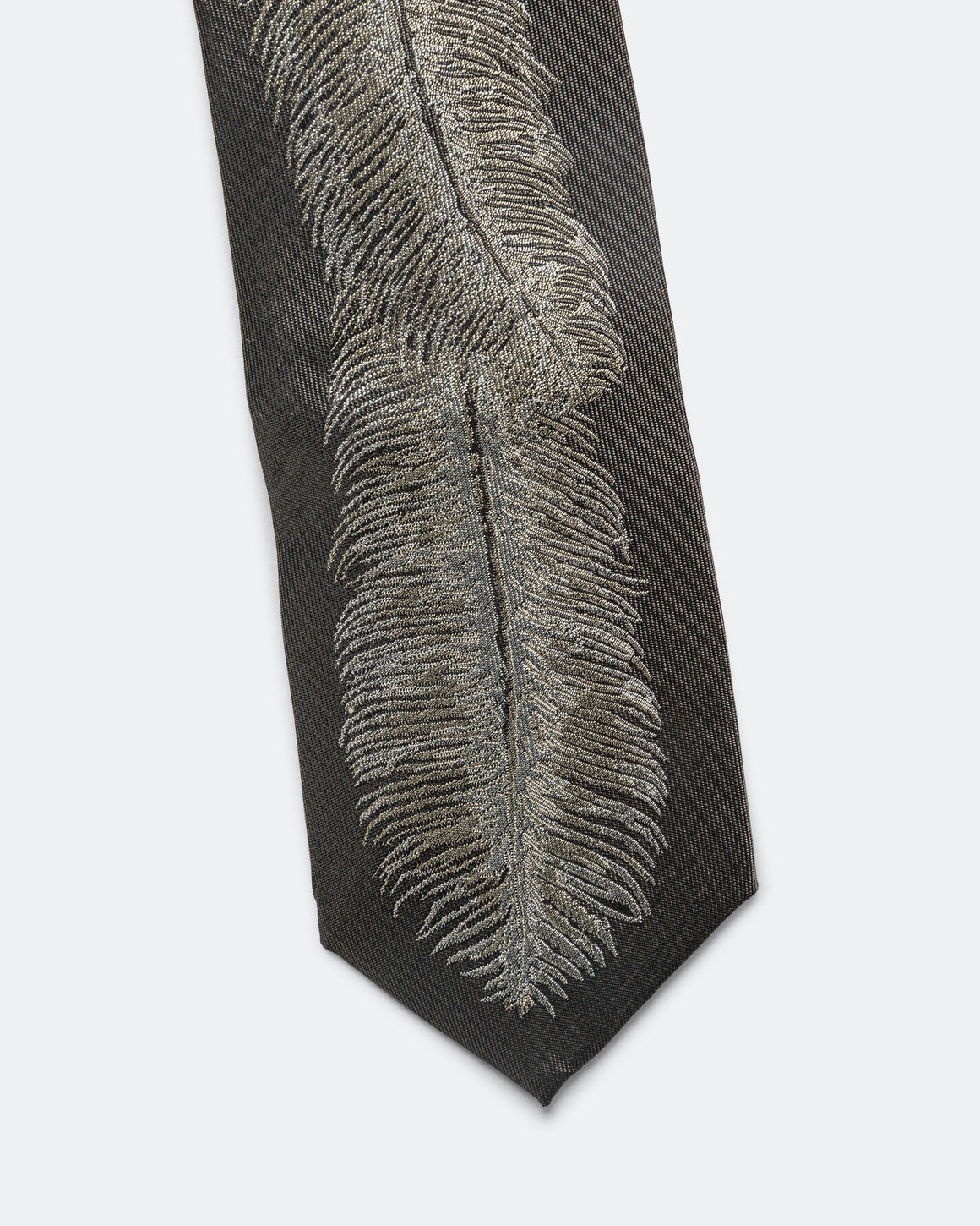 Kapital - SilkTwill Feather ZIP Tie - Black - UP THERE
