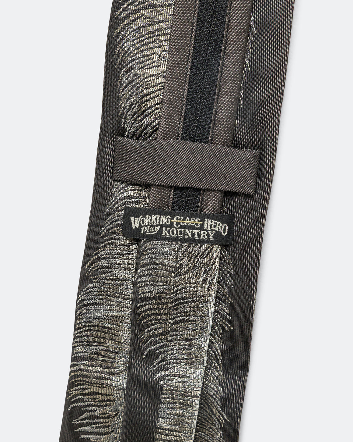 Kapital - SilkTwill Feather ZIP Tie - Black - UP THERE