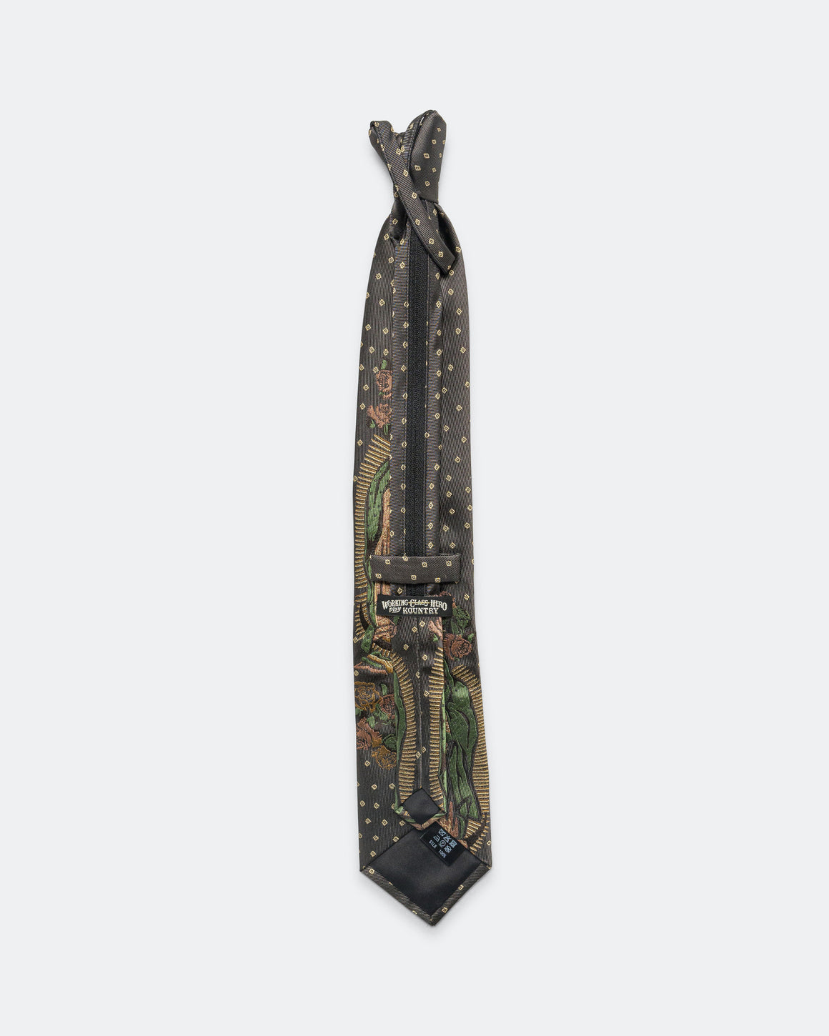 Kapital - SilkTwill MARIA ZIP Tie - Black - UP THERE