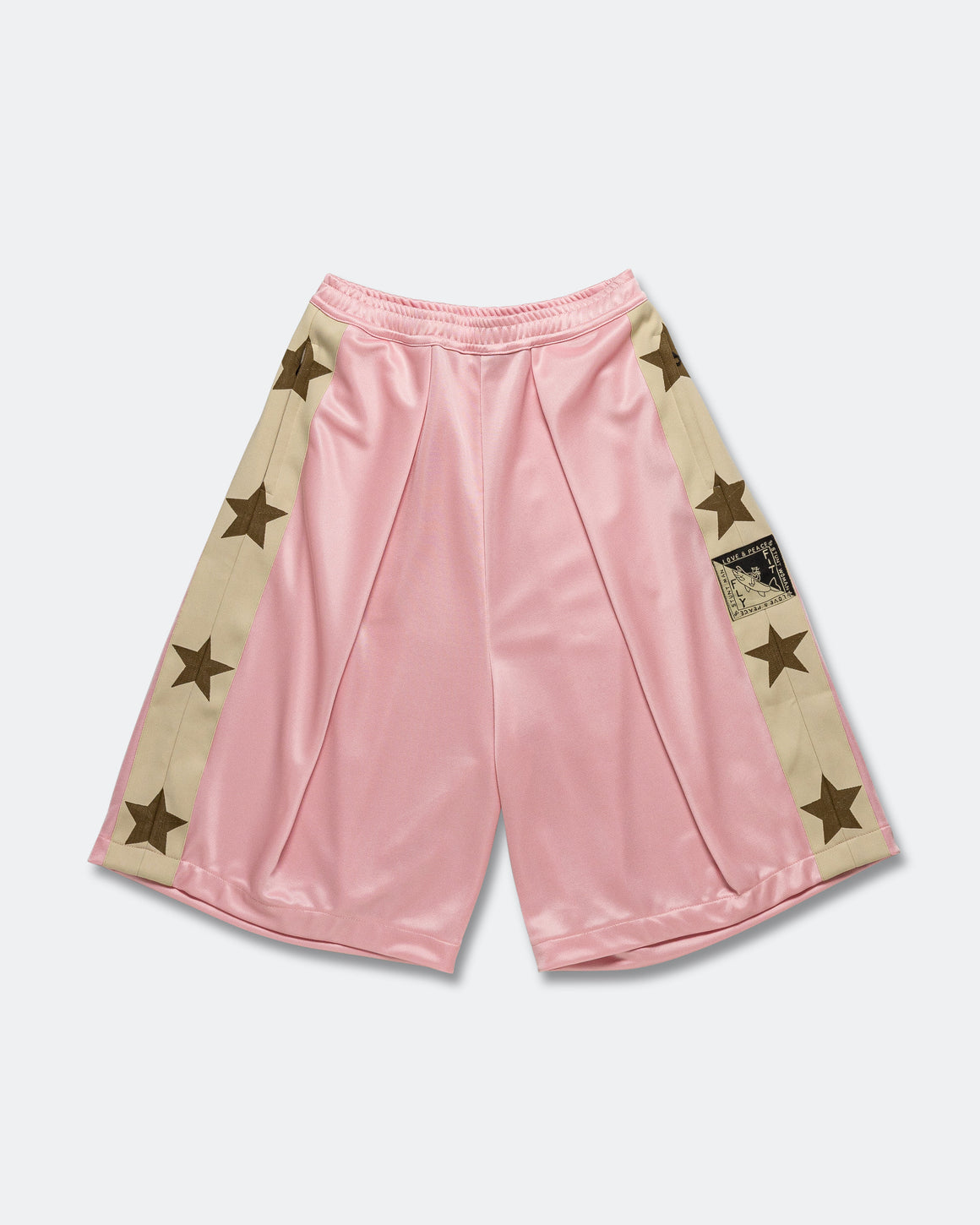 Kapital - Smooth Jersey KOME-KOME Track Jorts (BetsyRoss) - Pink - UP THERE