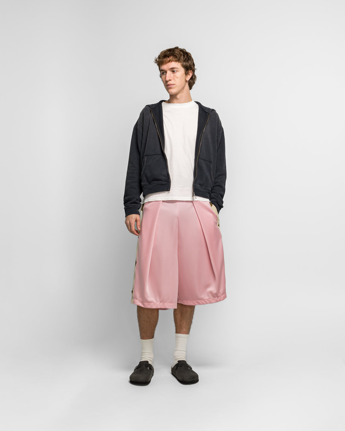 Kapital - Smooth Jersey KOME-KOME Track Jorts (BetsyRoss) - Pink - UP THERE