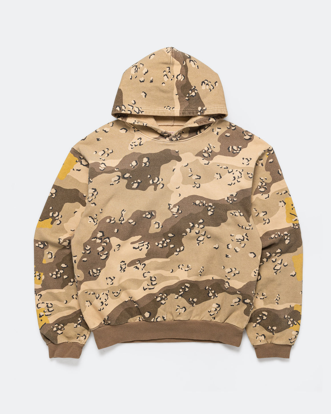 Kapital - SWT Knit PECKISH CHOCO-CHIP Camo Hoodie - Beige - UP THERE